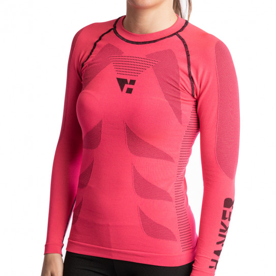 Camiseta de compresión de manga larga para mujer, camiseta térmica para  correr, ajuste seco con agujeros para los pulgares